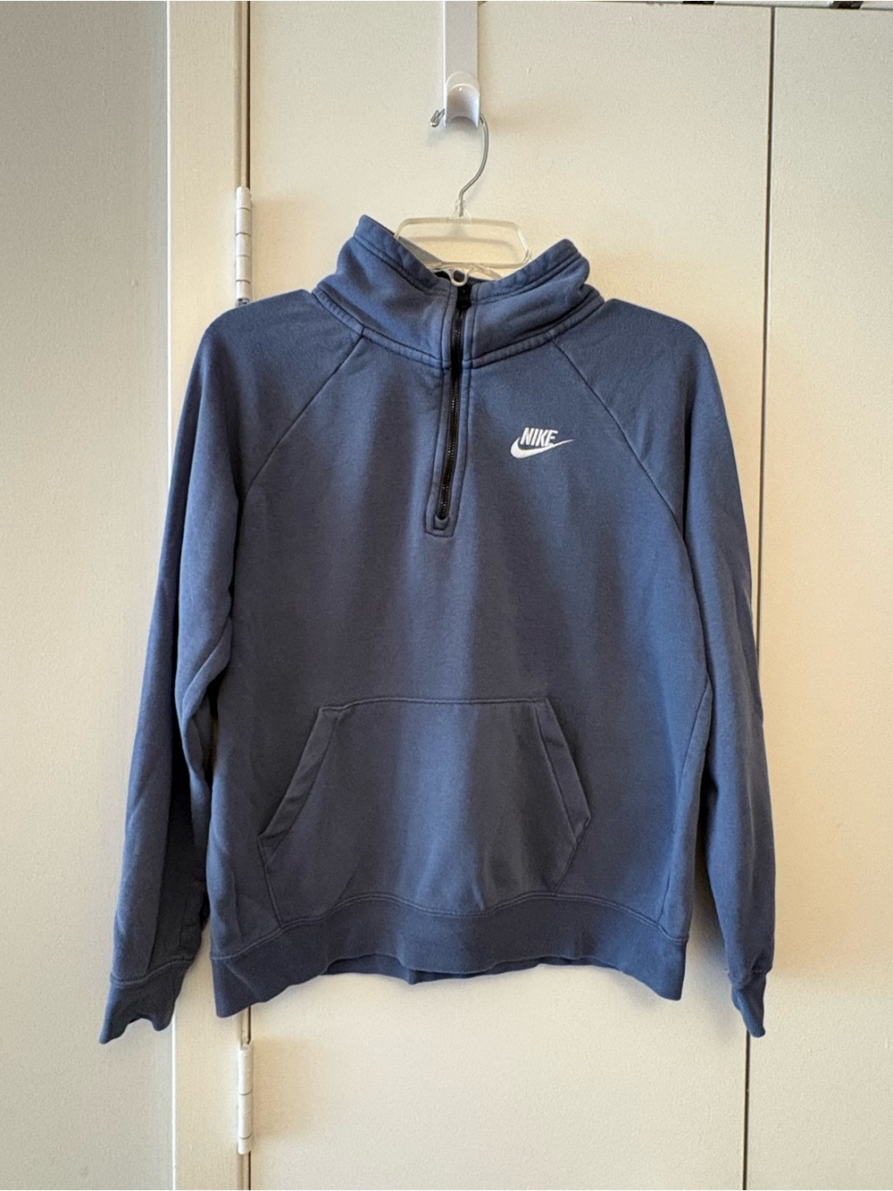 Nike Navy Half-Zip Sweatshirt with White Swoosh
